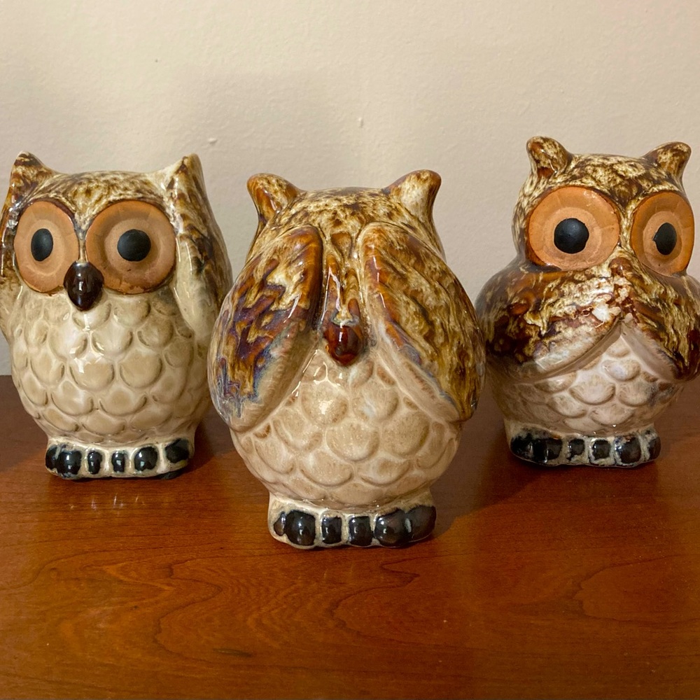 Ceramic Owl Set